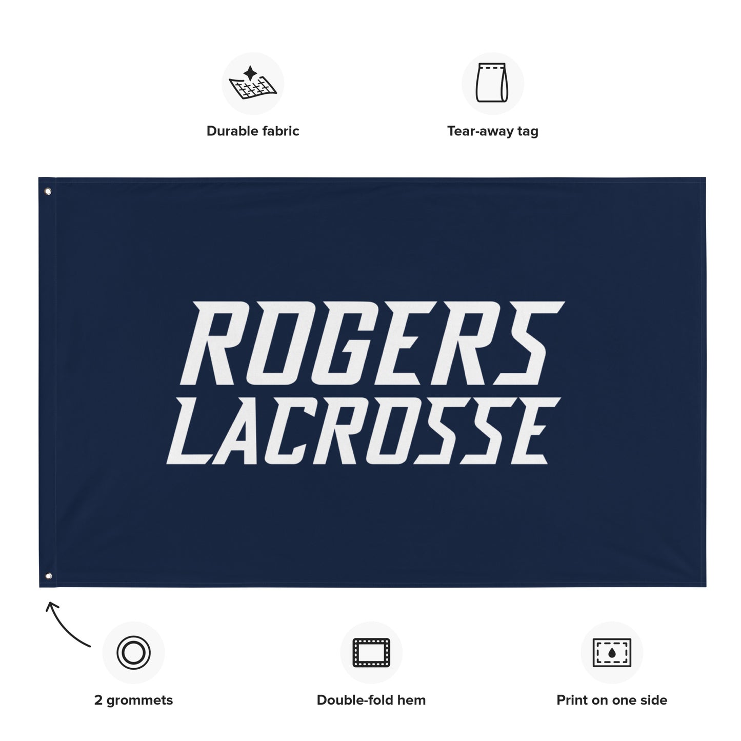 Rogers Lacrosse Wall Flag (1-Sided)