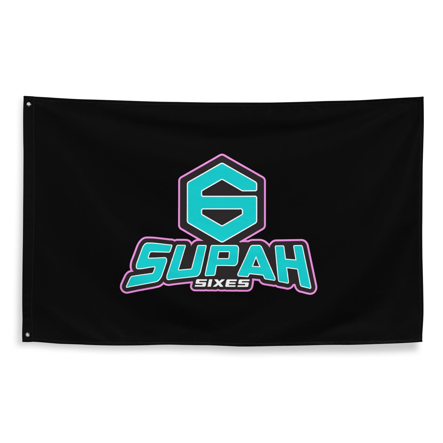 Supah Sixes Wall Flag (1 Sided)