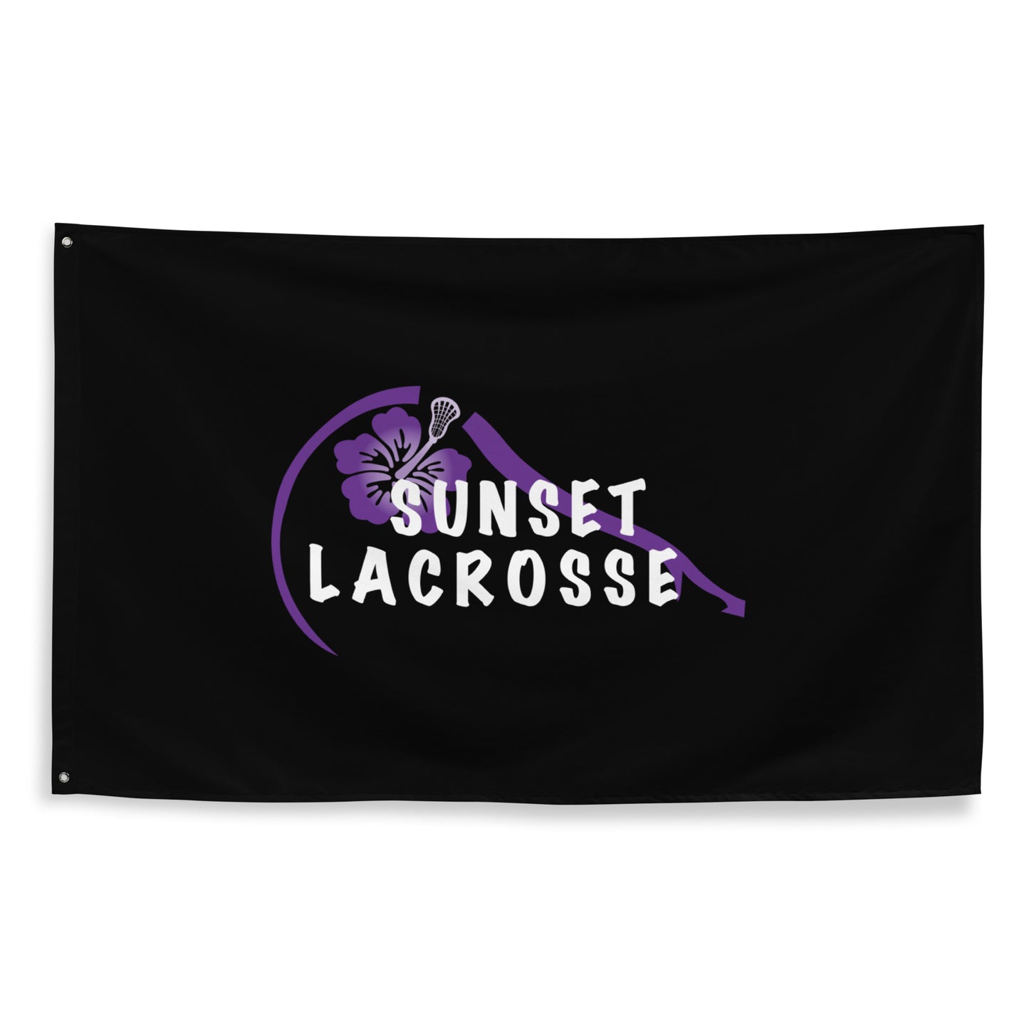 Sunset Lacrosse Wall Flag