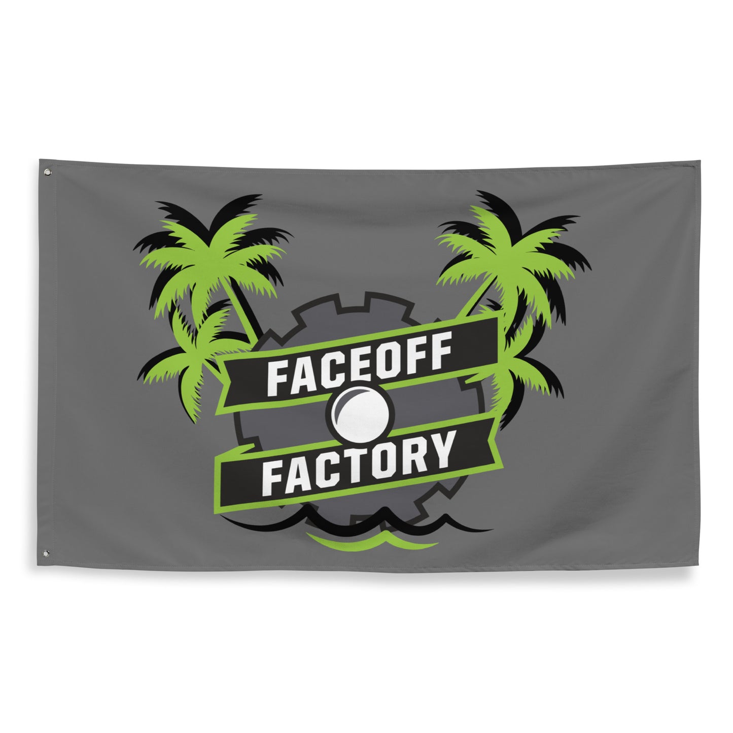 Faceoff Factory Wall Flag (1 sided)