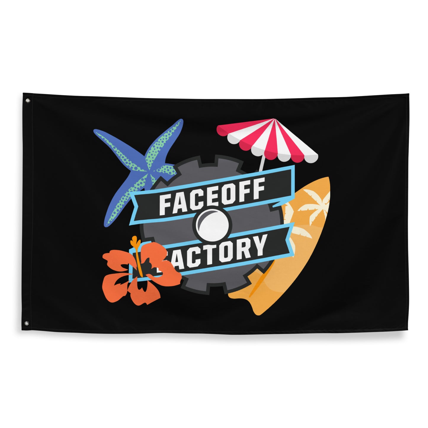 Faceoff Factory Wall Flag (1 sided)