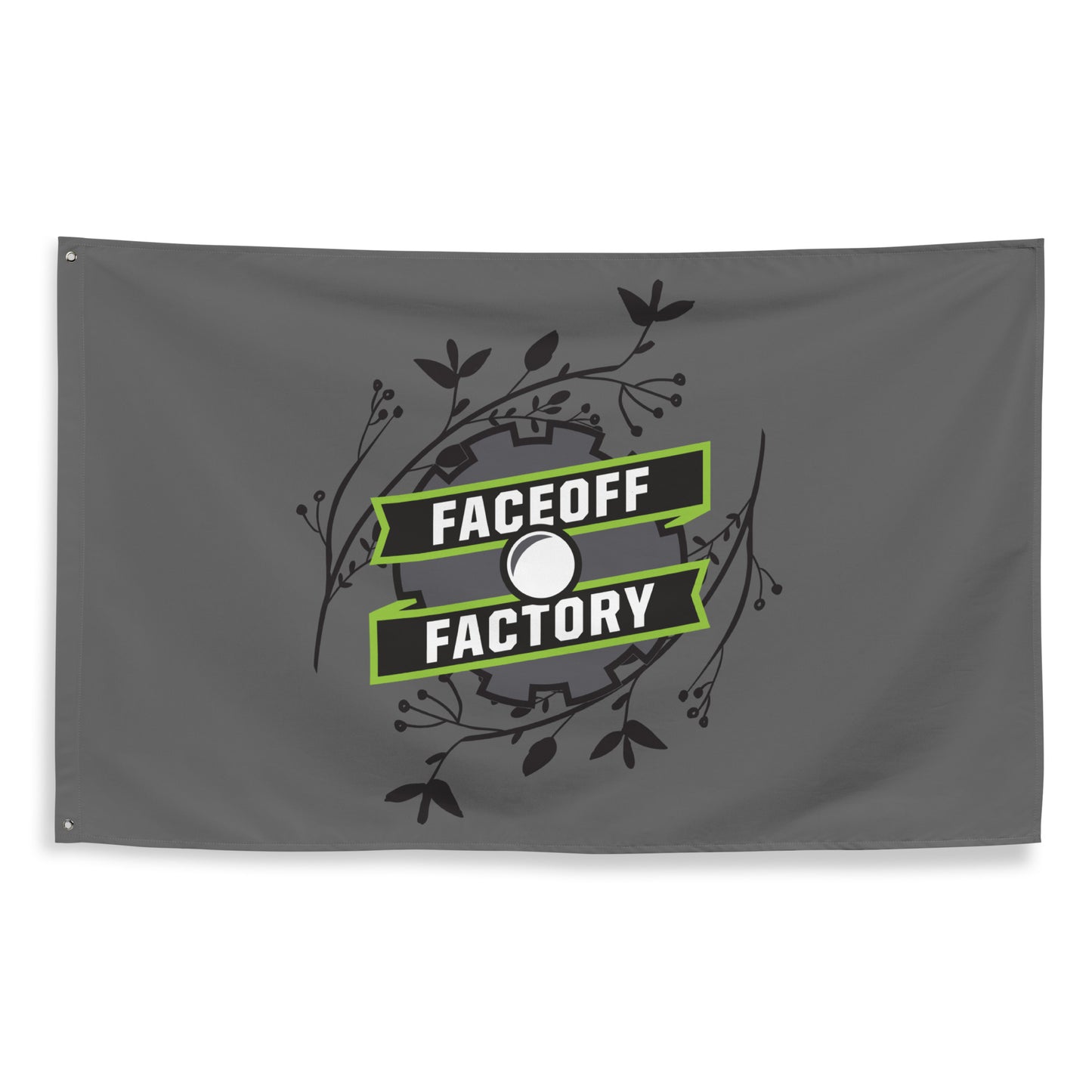 Faceoff Factory Wall Flag (1 sided)