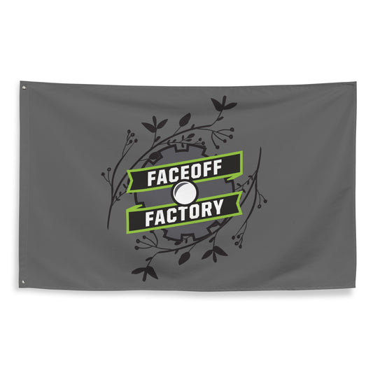 Faceoff Factory Wall Flag (1 sided)