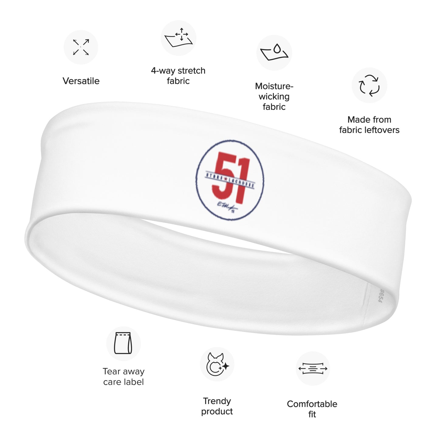 51 Stars Lacrosse Stretch Headband