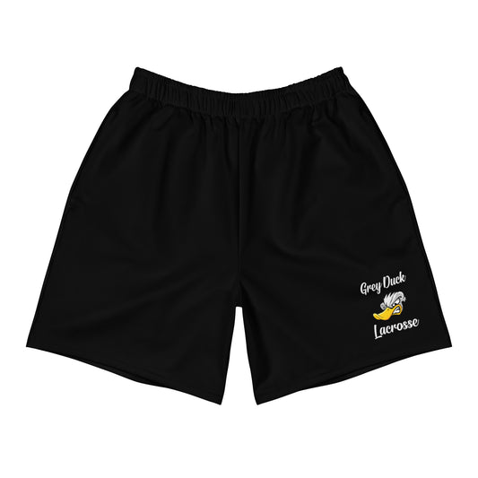 Adult Grey Duck Lacrosse Pocketed Athletic Shorts