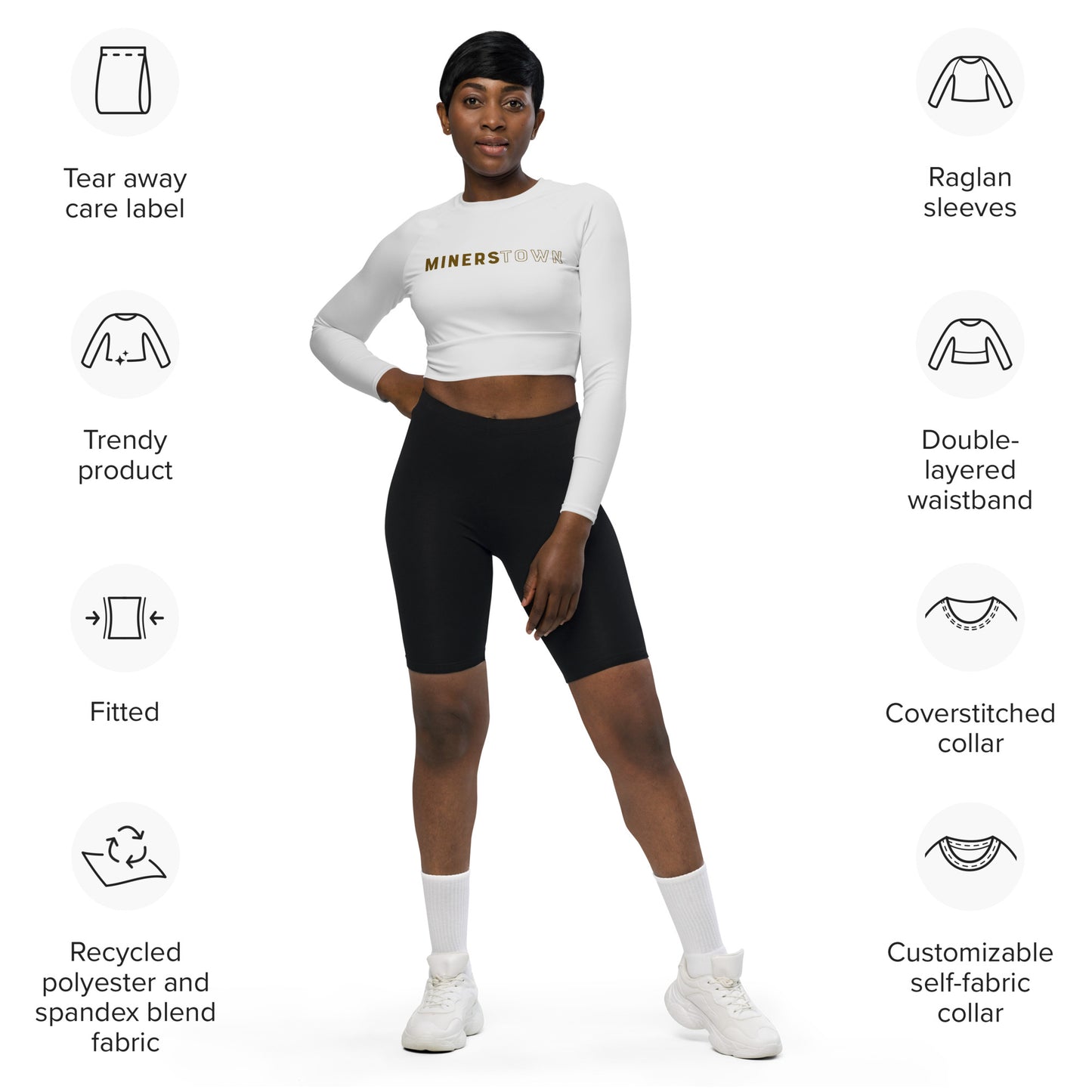 Women's Minerstown Performance Cropped Long Sleeve