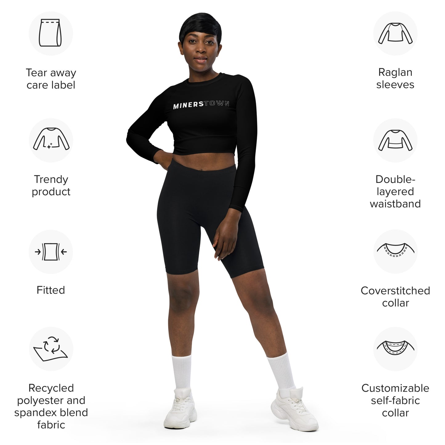 Women's Minerstown Performance Cropped Long Sleeve