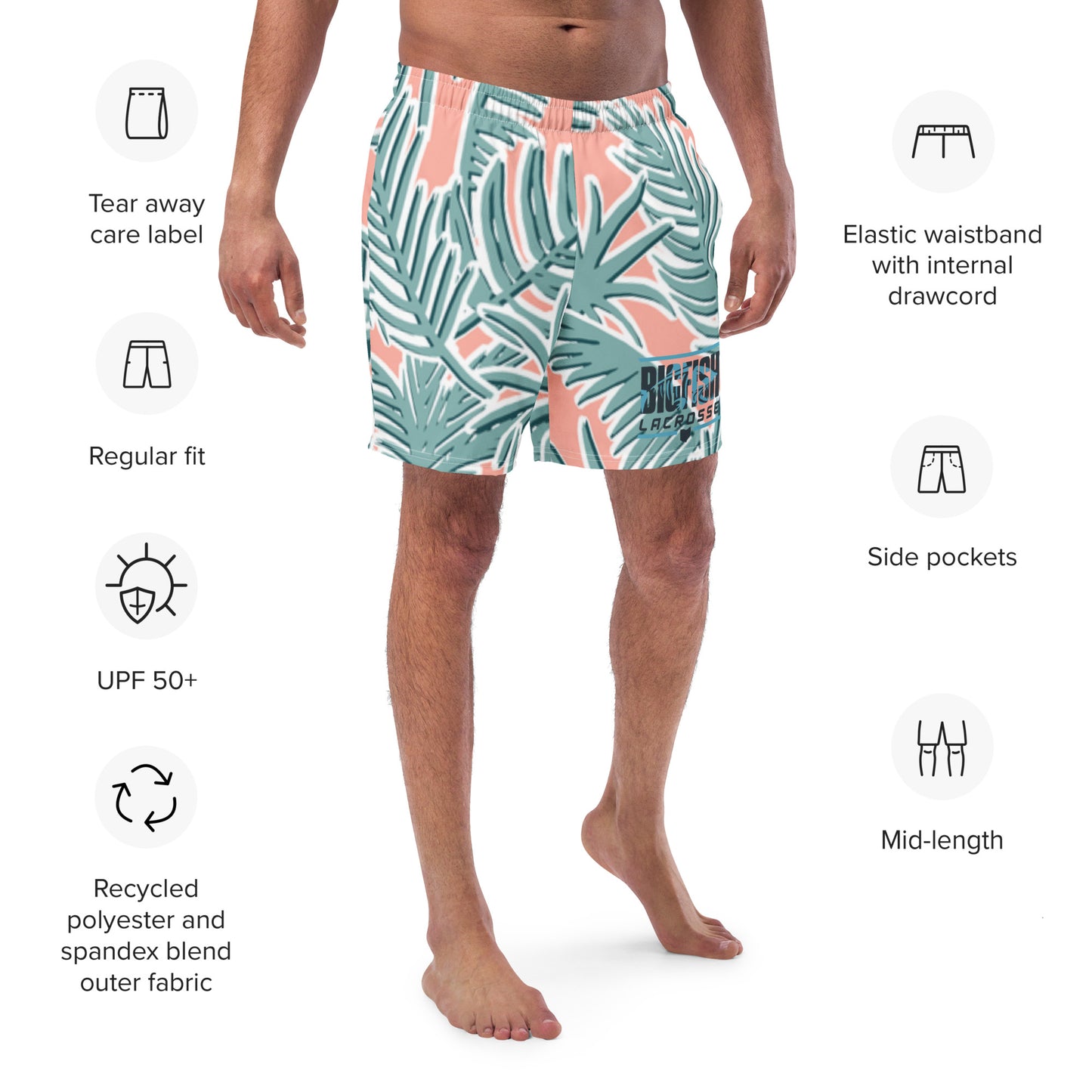 Adult Big Fish Lacrosse Swim Trunks