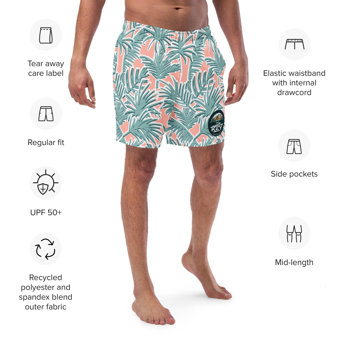 Men's Key Lacrosse Swim Trunks