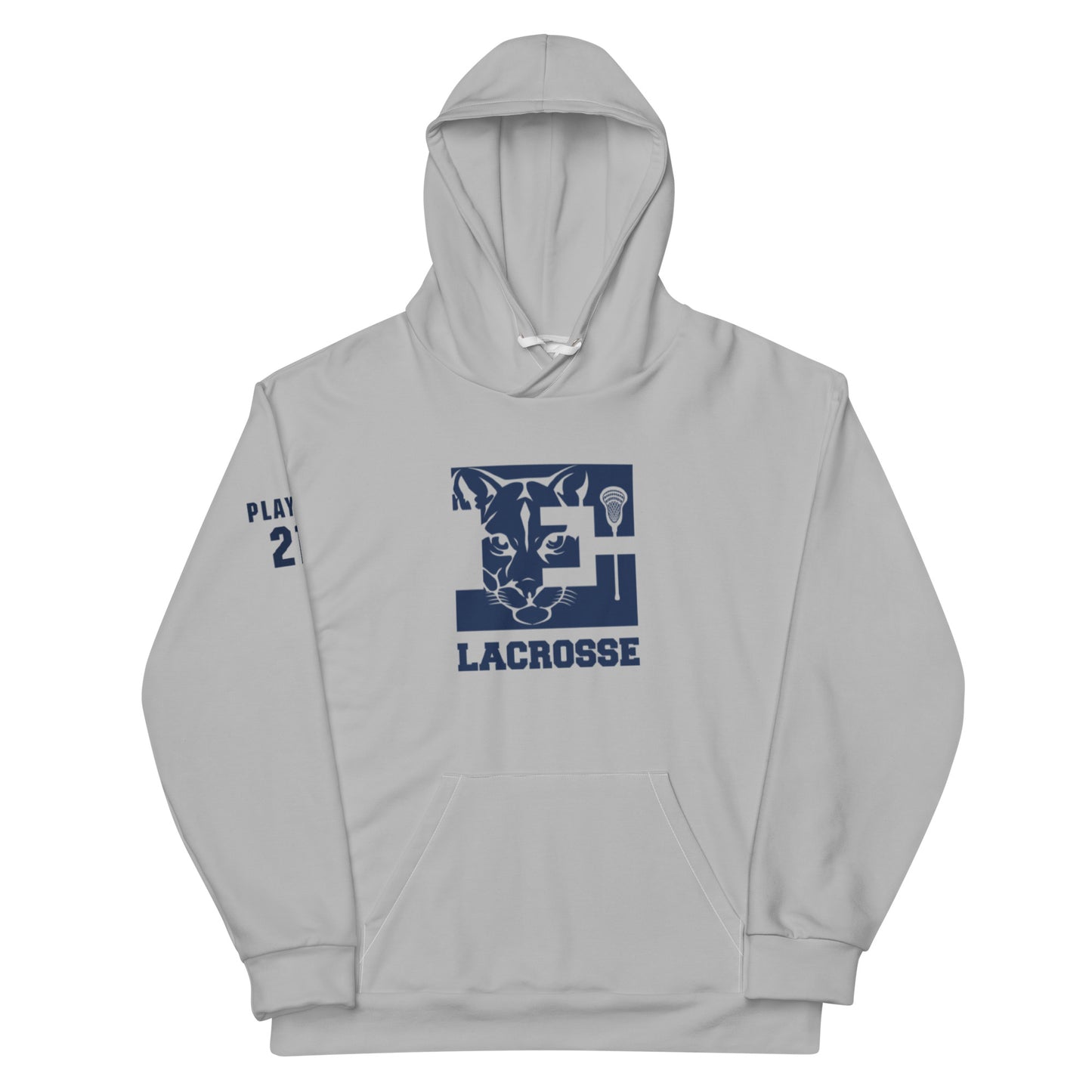 Adult Evergreen Cougars Lacrosse Performance Hoodie - Personalized