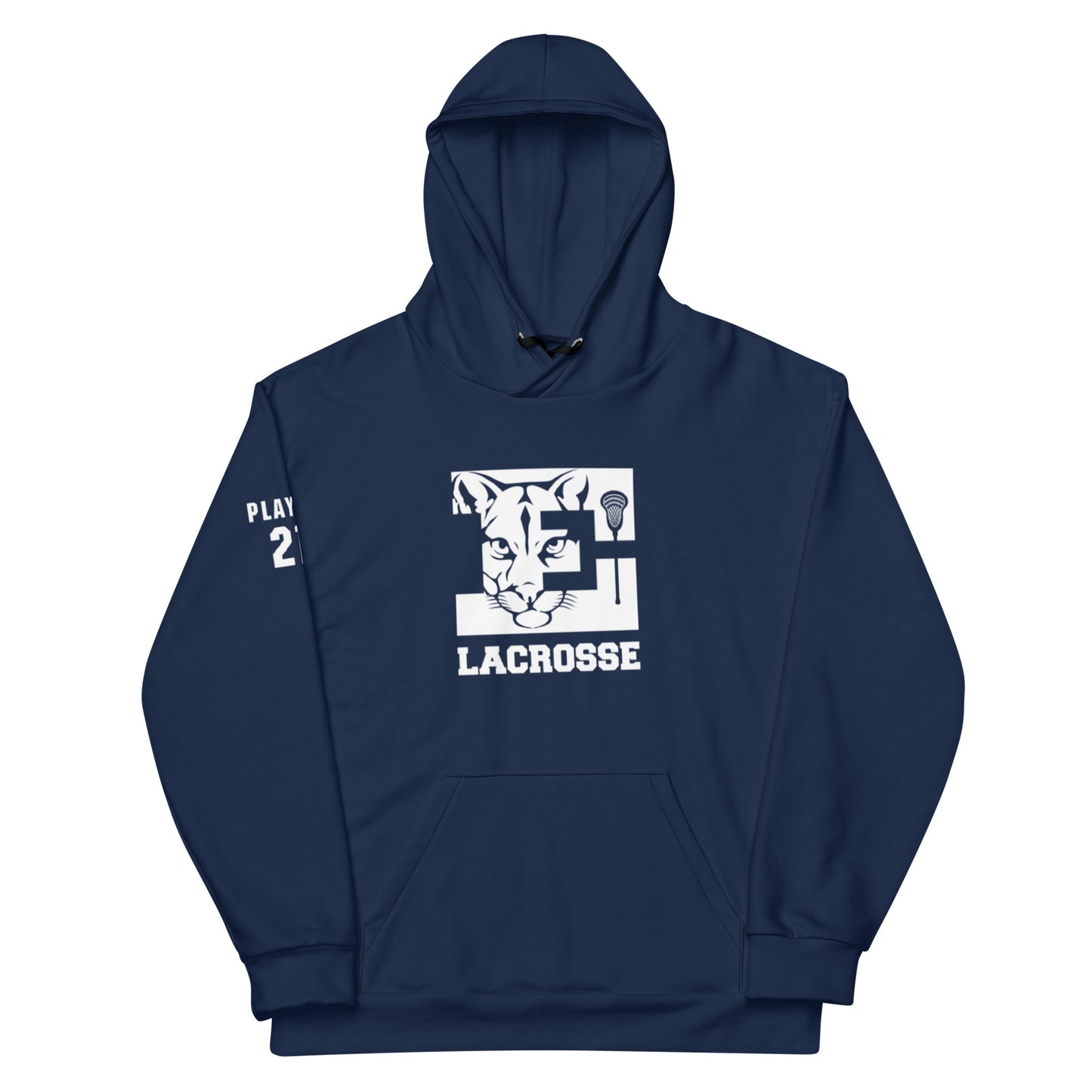 Adult Evergreen Cougars Lacrosse Performance Hoodie - Personalized