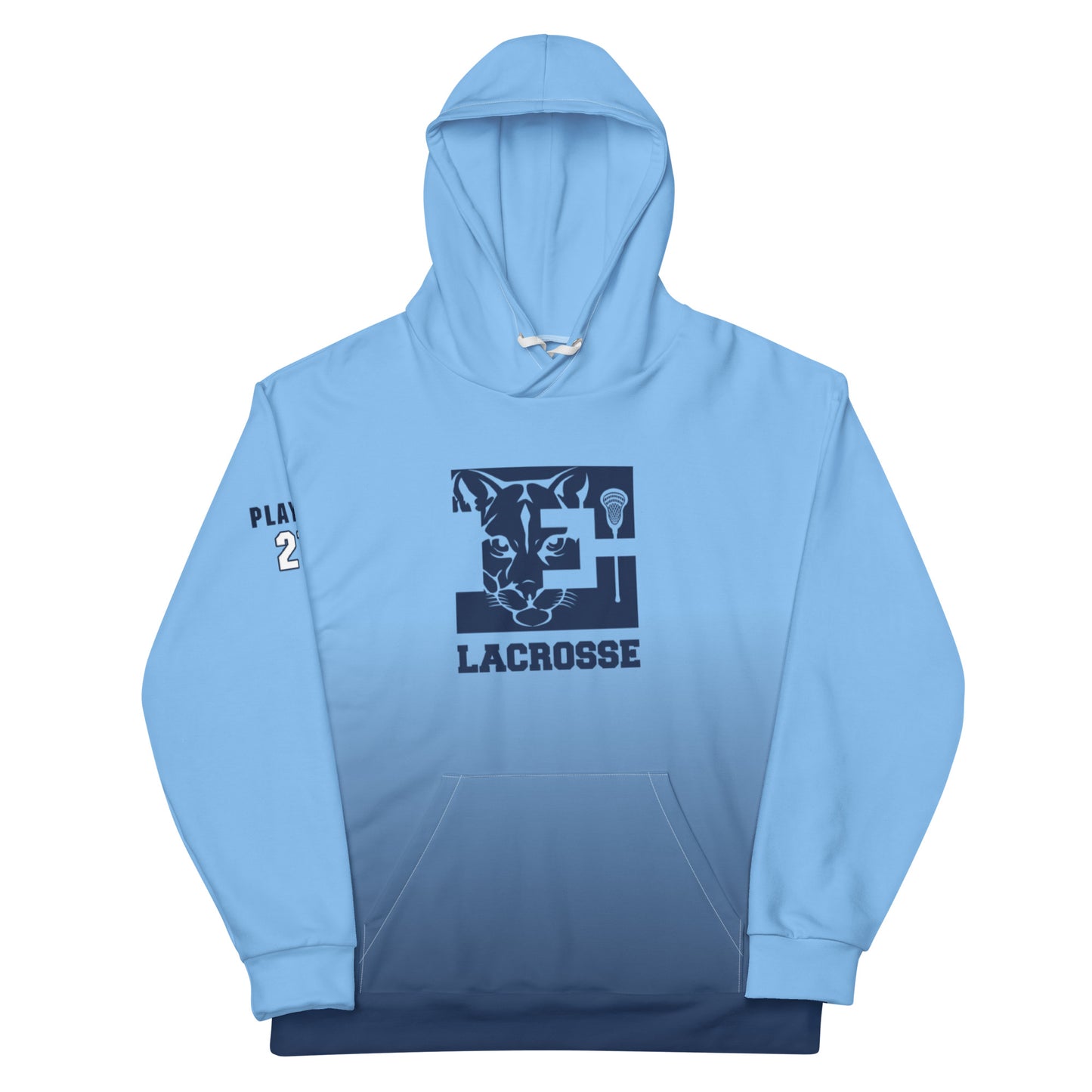 Adult Evergreen Cougars Lacrosse Performance Hoodie - Personalized