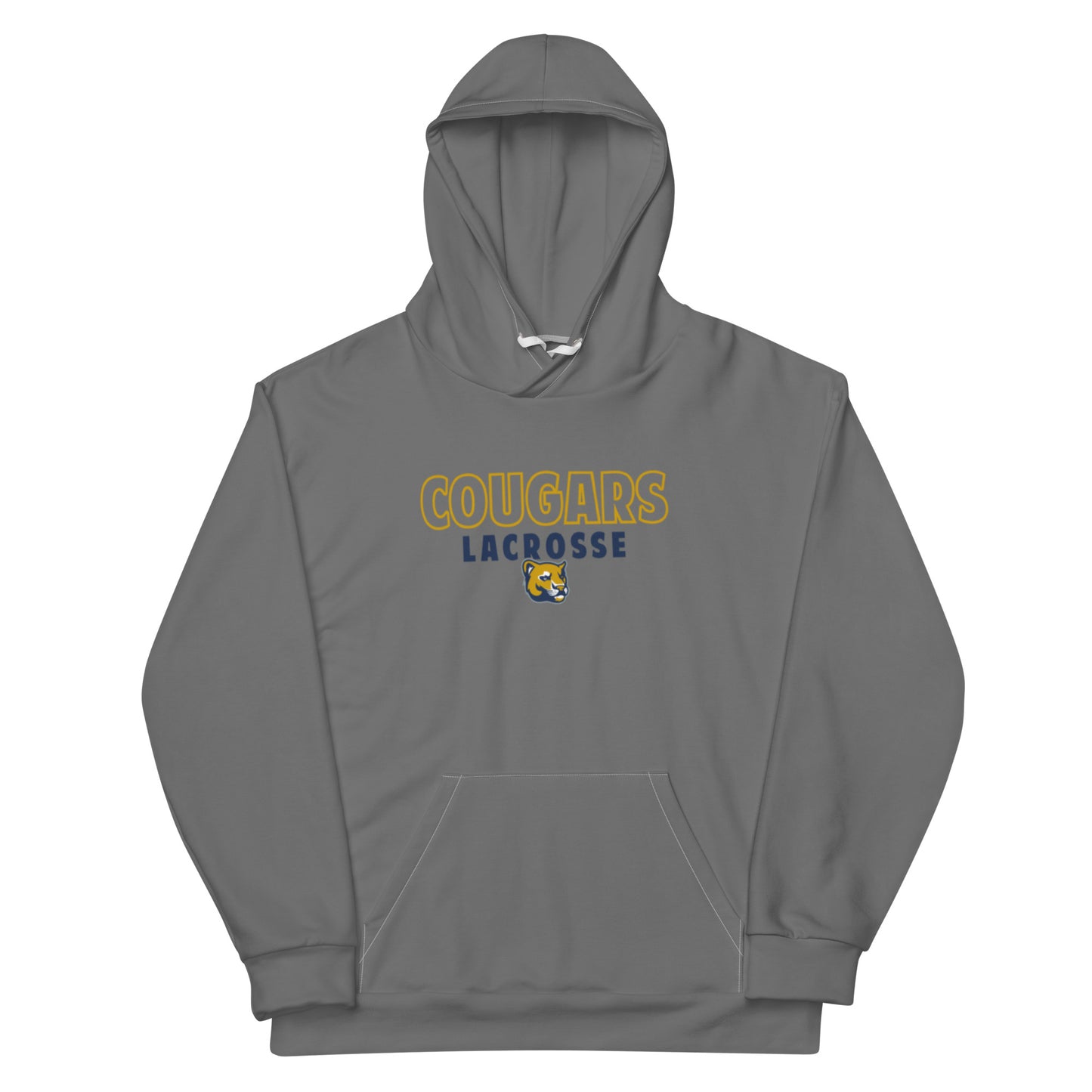 Adult Evergreen Cougars Lacrosse Performance Hoodie - Dark Grey