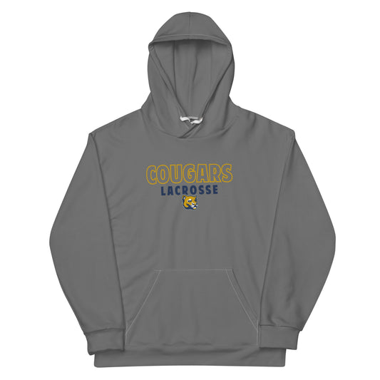 Adult Evergreen Cougars Lacrosse Performance Hoodie - Dark Grey