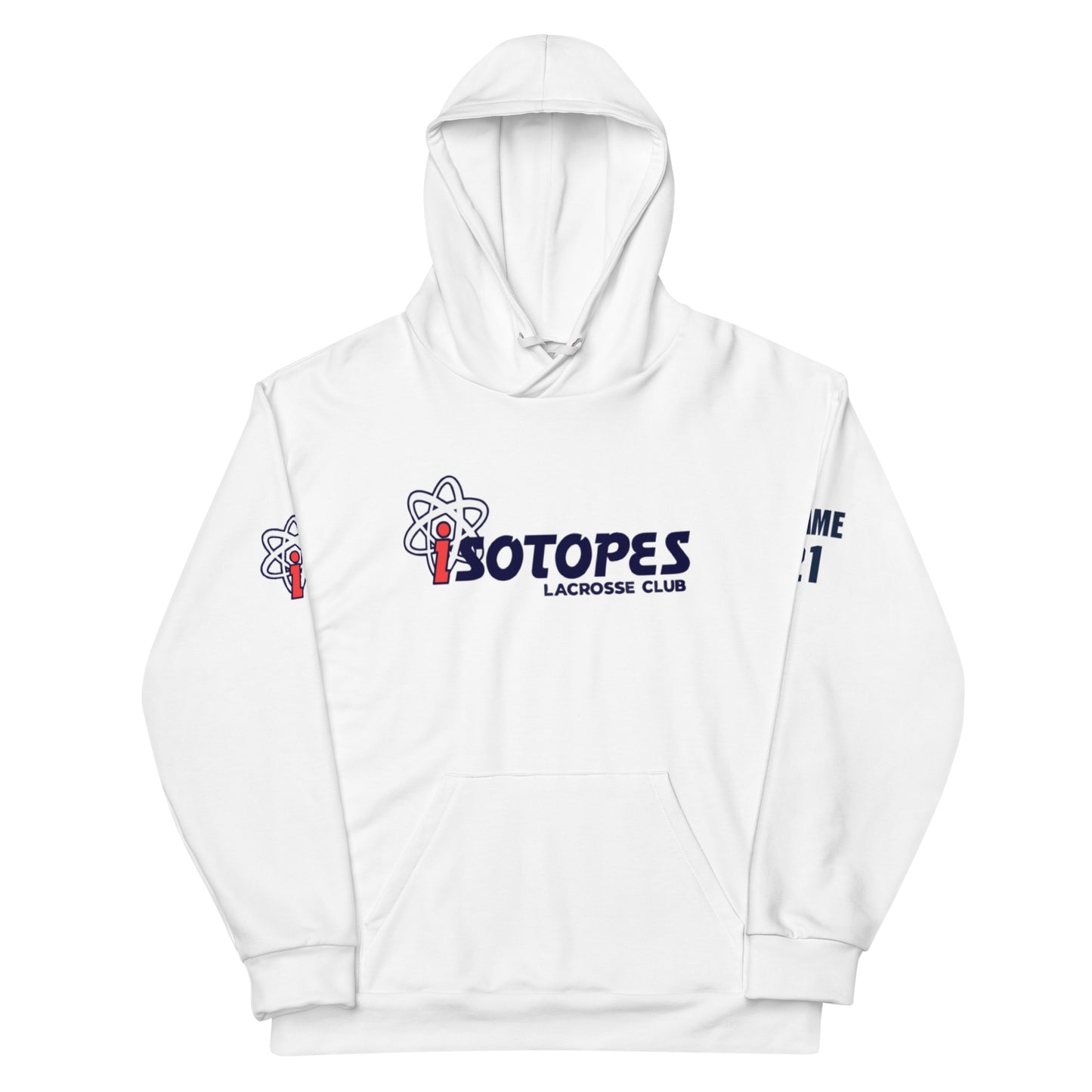 Adult Isotopes Lacrosse Corner Premium Performance Hoodie - Personalized