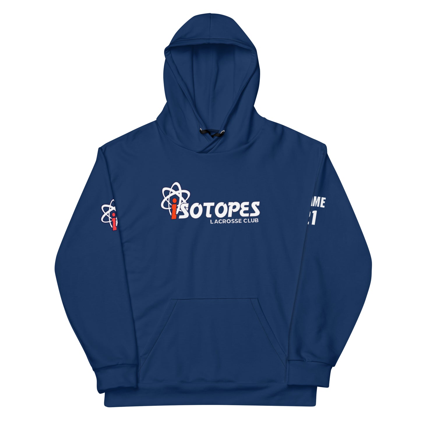 Adult Isotopes Lacrosse Corner Premium Performance Hoodie - Personalized