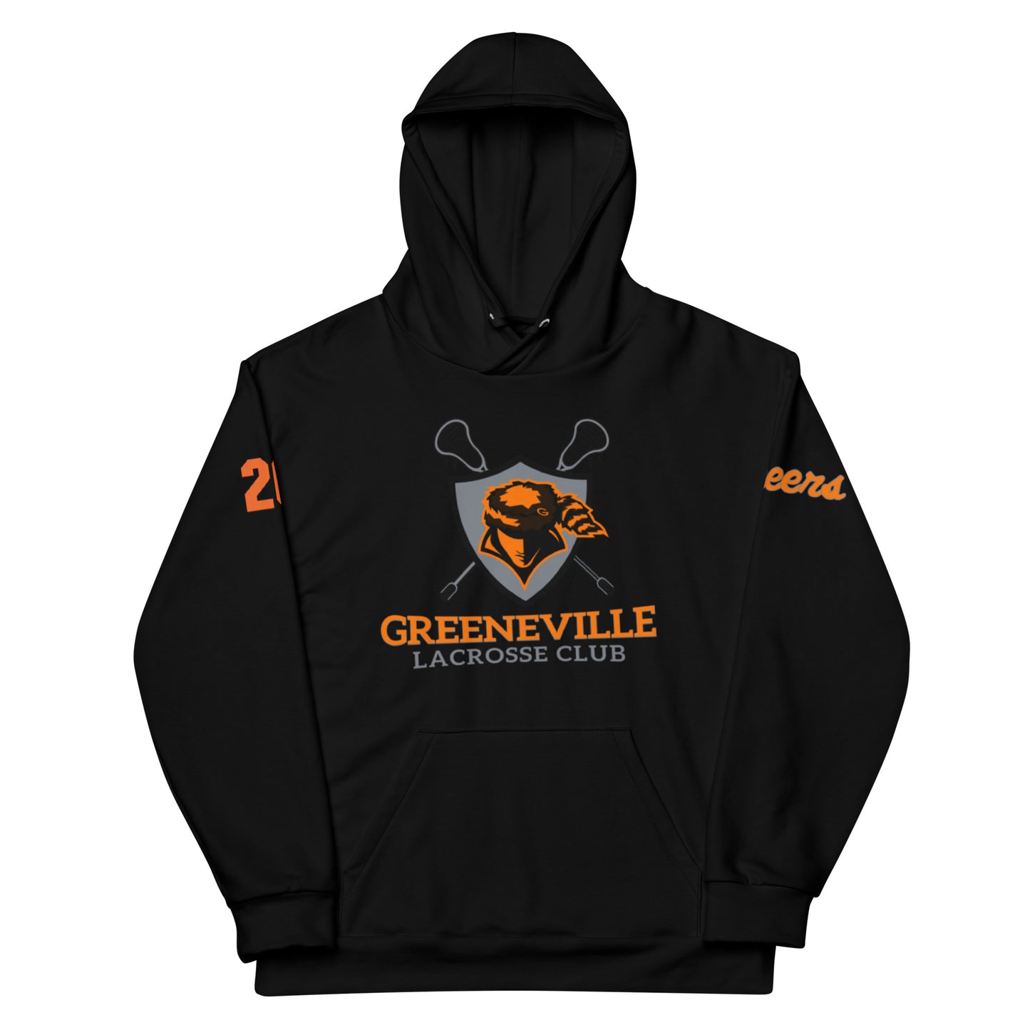 Adult Greeneville Lacrosse Premium Performance Hoodie - Personalized