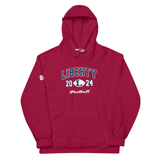 Adult Liberty Football Premium Performance Hoodie - Personalized