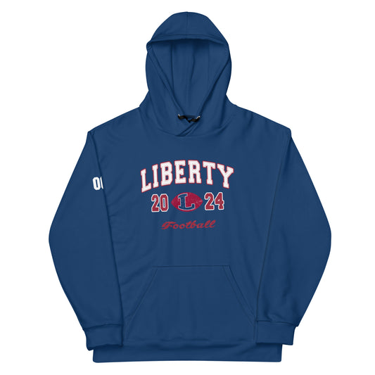 Adult Liberty Football Premium Performance Hoodie - Personalized