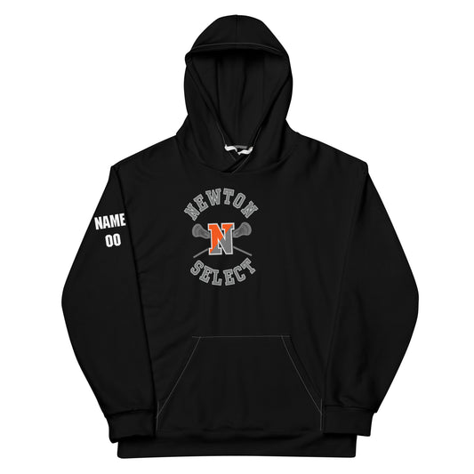 Personalizable - Adult Newton Lacrosse Premium Performance Hoodie