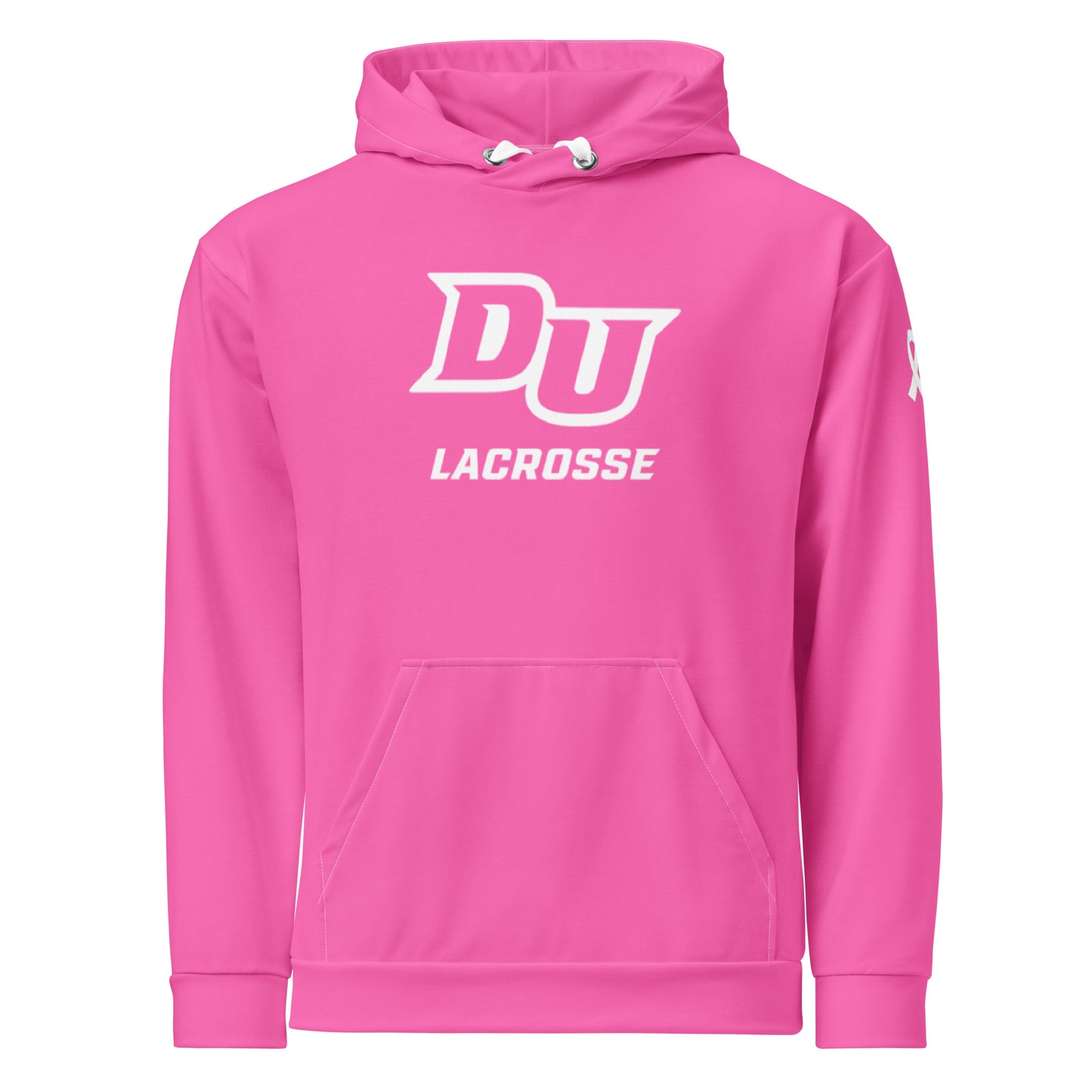 Adult Drury Lacrosse Premium Performance Hoodie | Breast Cancer Awareness