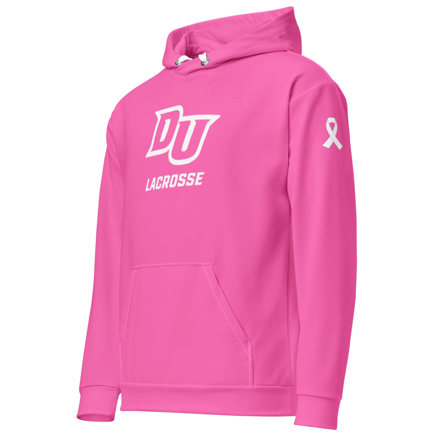 Adult Drury Lacrosse Premium Performance Hoodie | Breast Cancer Awareness