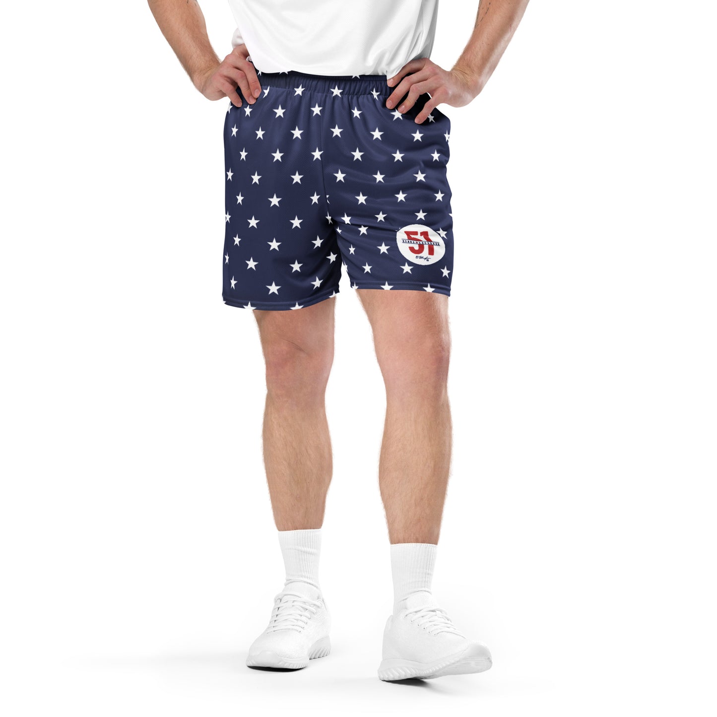 Adult 51 Stars Lacrosse Pocketed Mesh Shorts