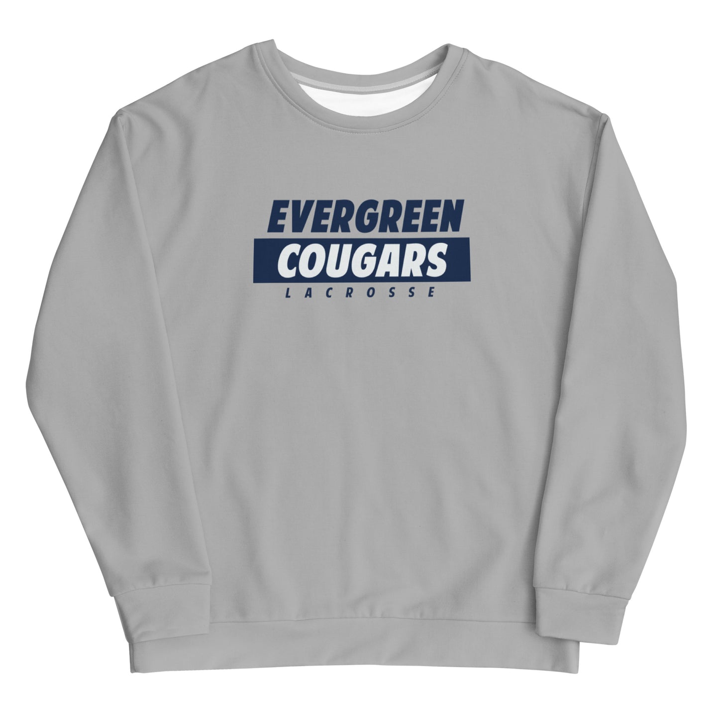 Adult Evergreen Cougars Lacrosse Performance Crewneck Sweatshirt