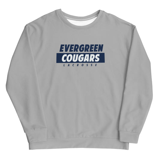 Adult Evergreen Cougars Lacrosse Performance Crewneck Sweatshirt