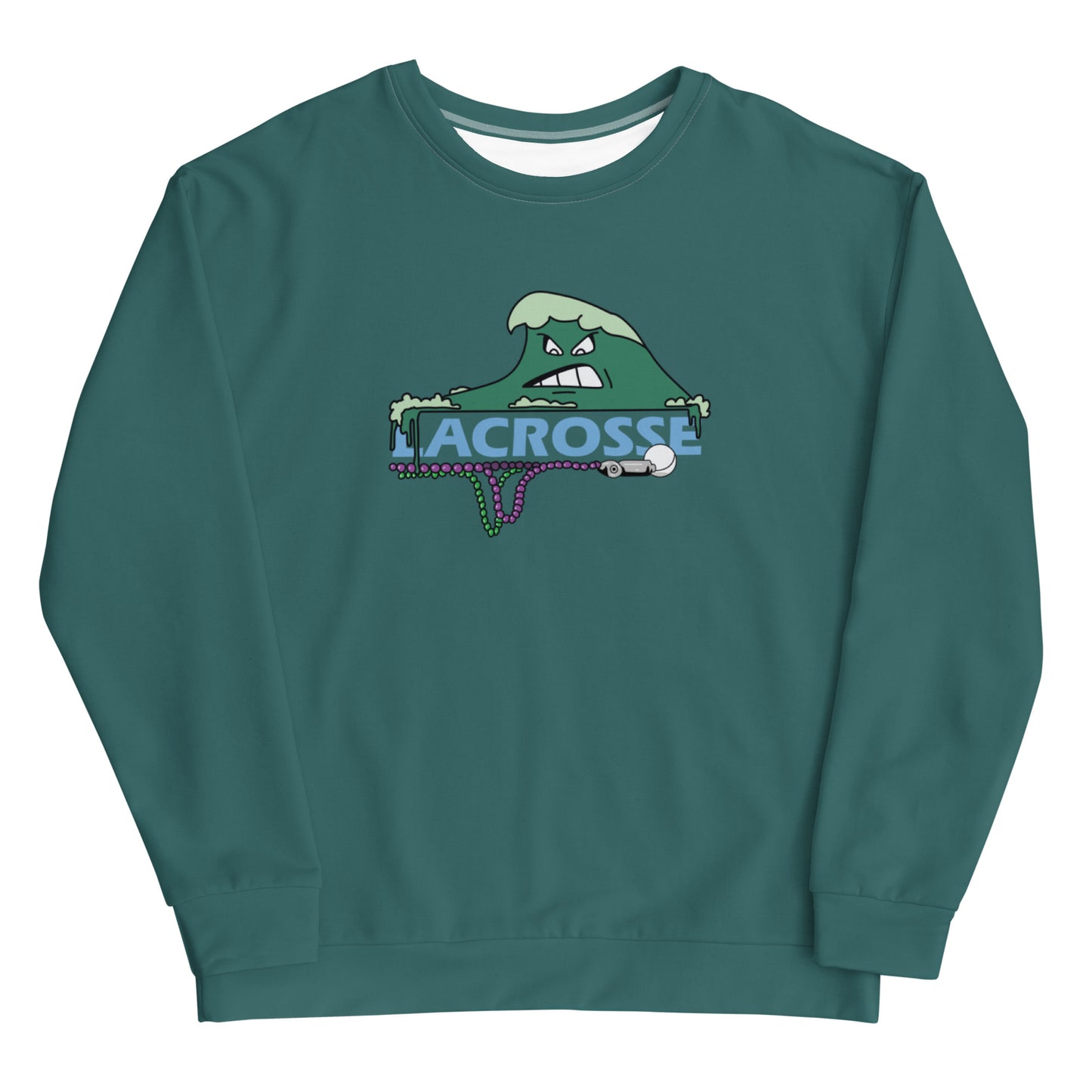 Adult Tulane Lacrosse Performance Crewneck Sweatshirt