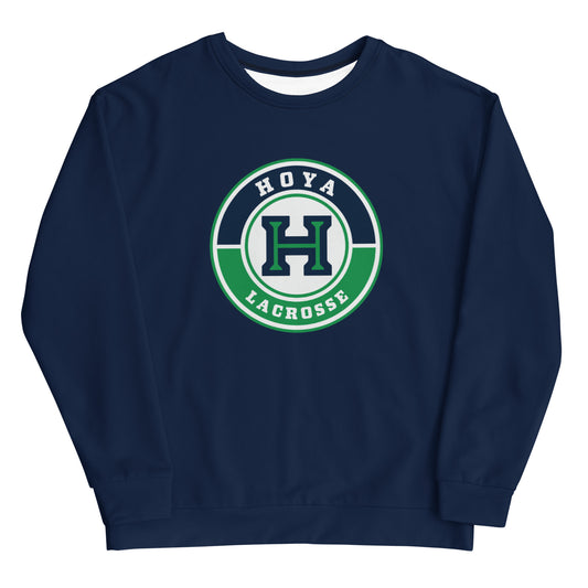 Adult Hoya Lacrosse Performance Crewneck Sweatshirt
