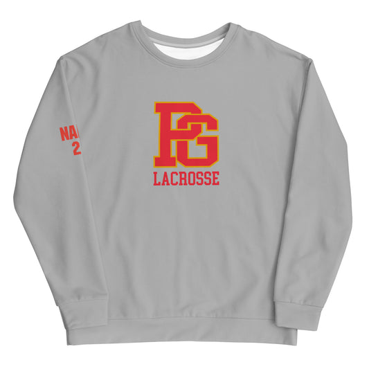 Adult Pacific Grove High School Men's Lacrosse Performance Crewneck Sweatshirt - Personalized