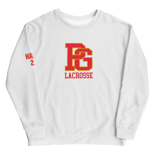 Adult Pacific Grove High School Men's Lacrosse Performance Crewneck Sweatshirt - Personalized