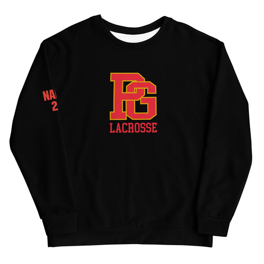 Adult Pacific Grove High School Men's Lacrosse Performance Crewneck Sweatshirt - Personalized