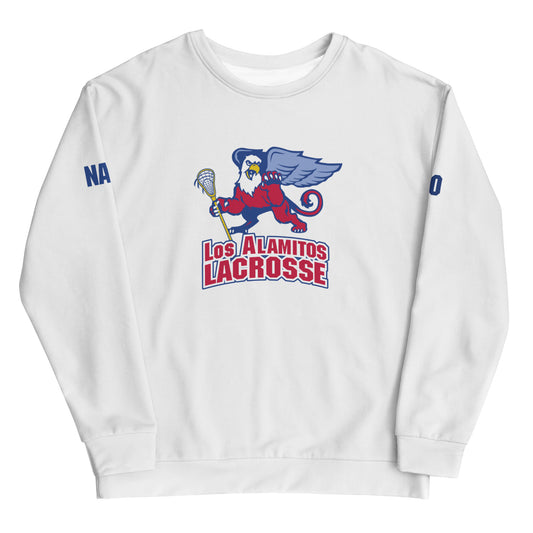 Adult Los Al Lacrosse Performance Crewneck Sweatshirt -Personalized