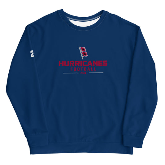 Adult Liberty Football Performance Crewneck Sweatshirt - Personalized