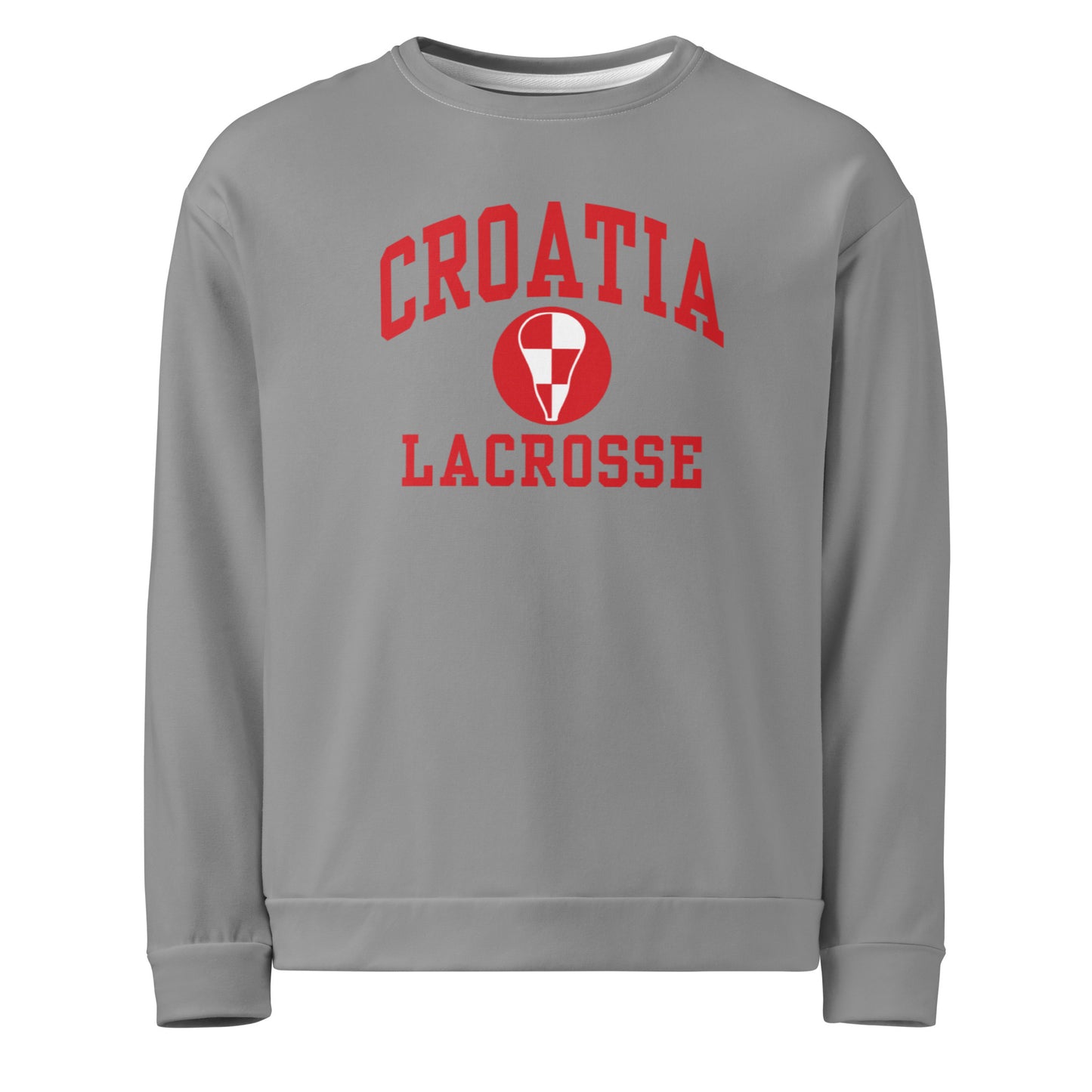 Adult Croatia Lacrosse Performance Crewneck Sweatshirt