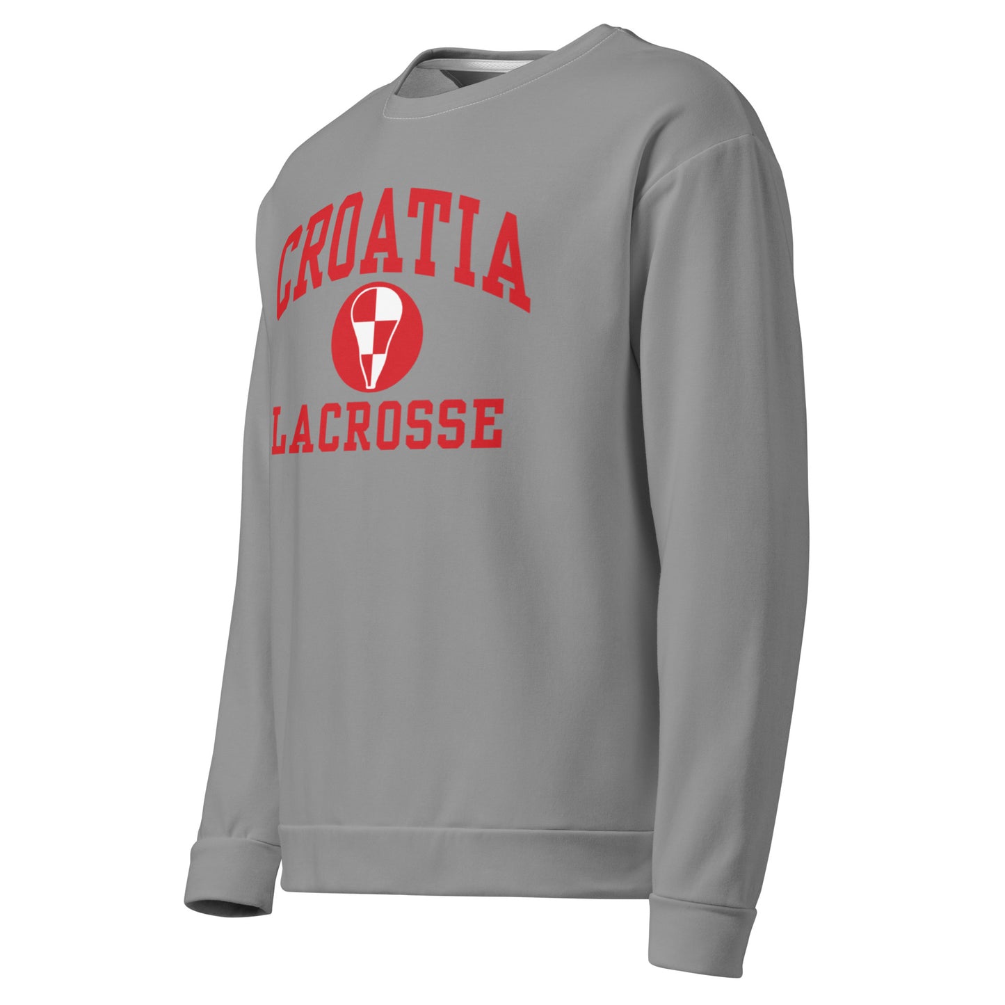 Adult Croatia Lacrosse Performance Crewneck Sweatshirt