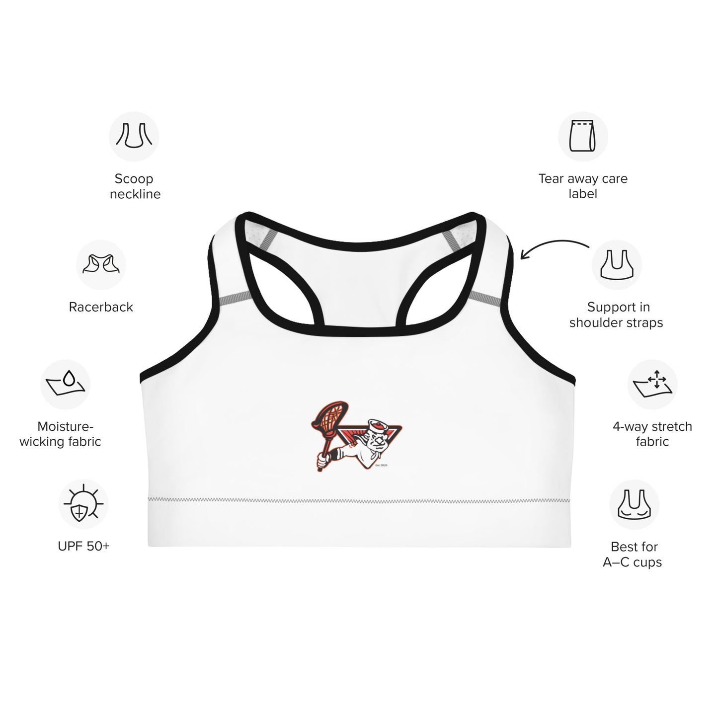 Women's Sailors Lax Sports Bra