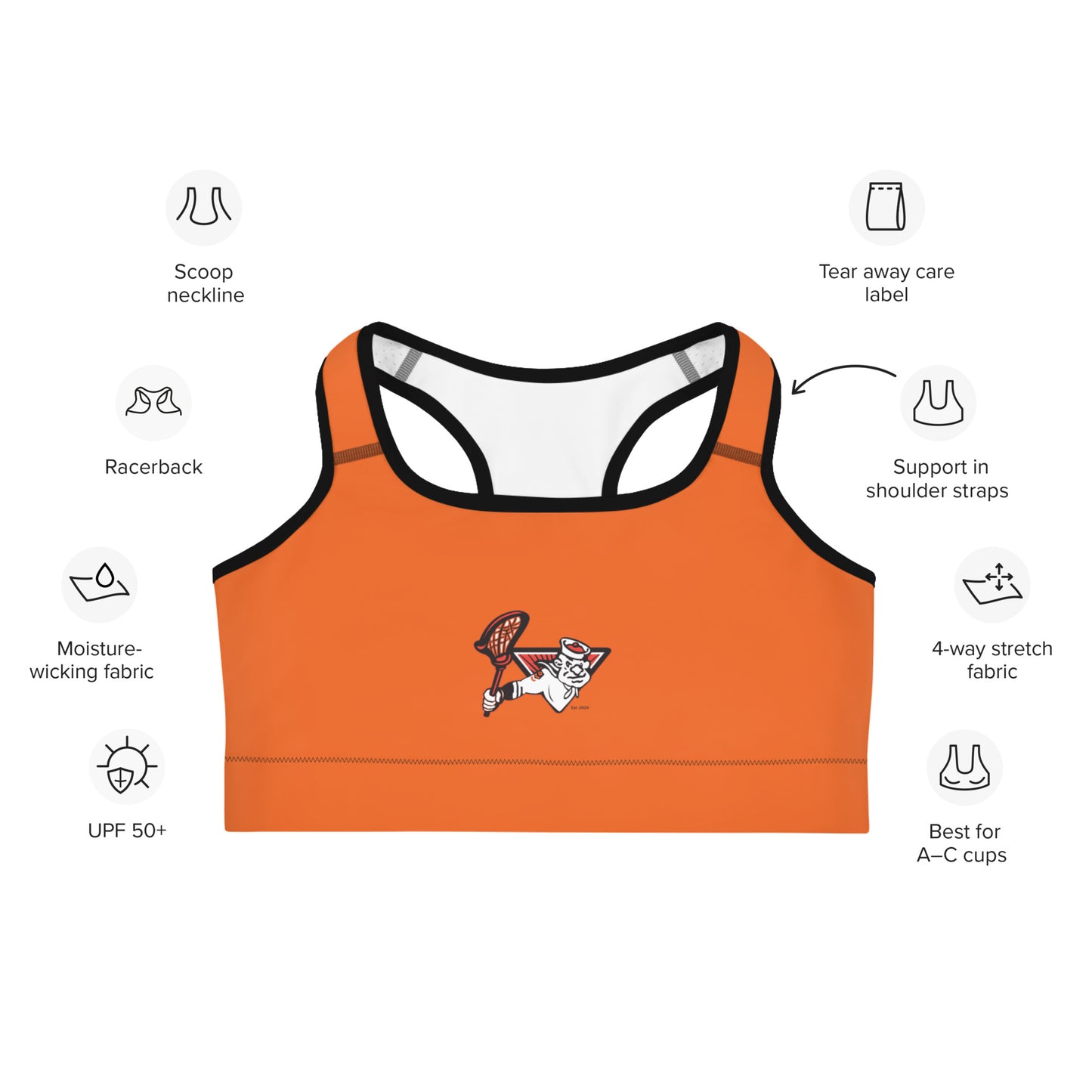 Women's Sailors Lax Sports Bra