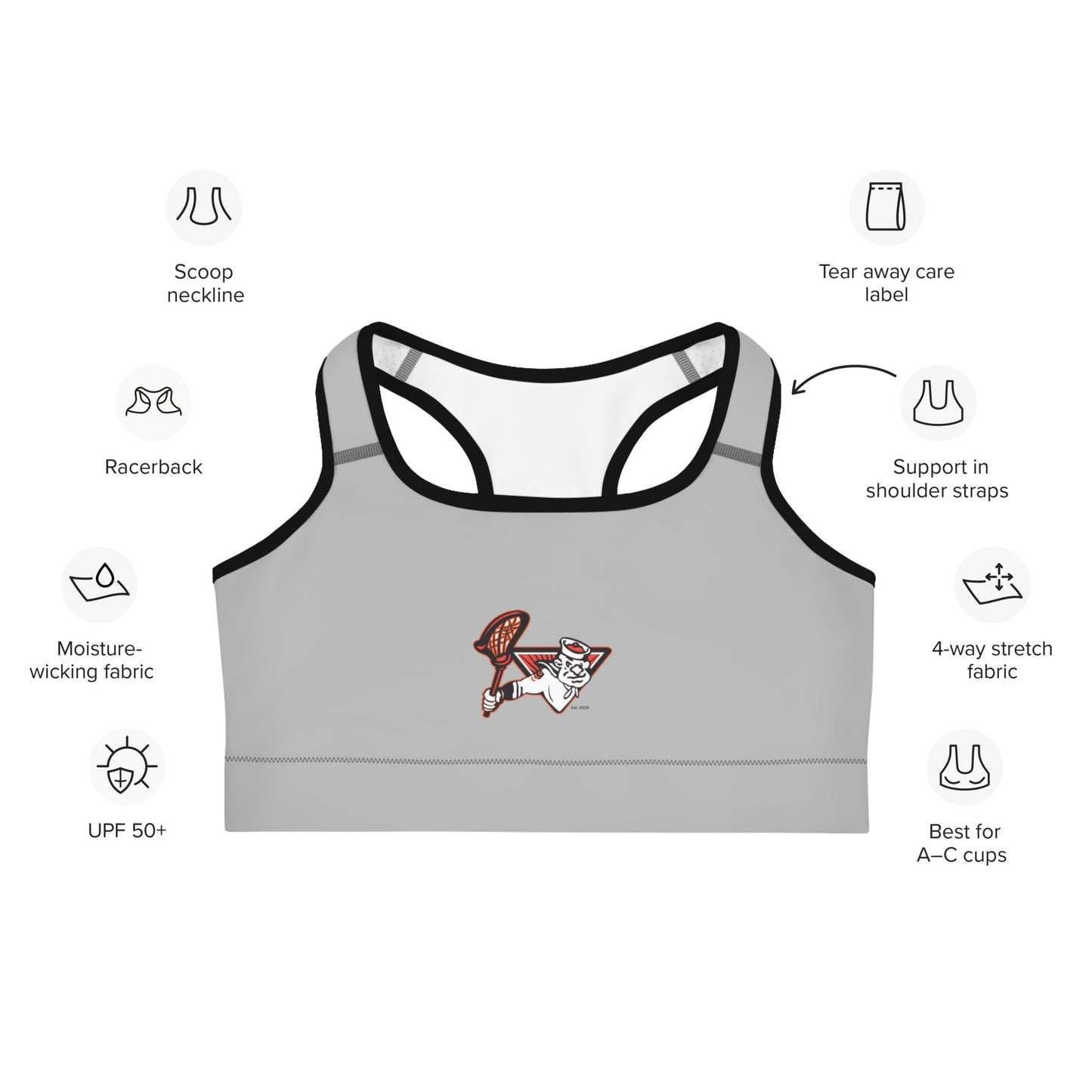 Women's Sailors Lax Sports Bra