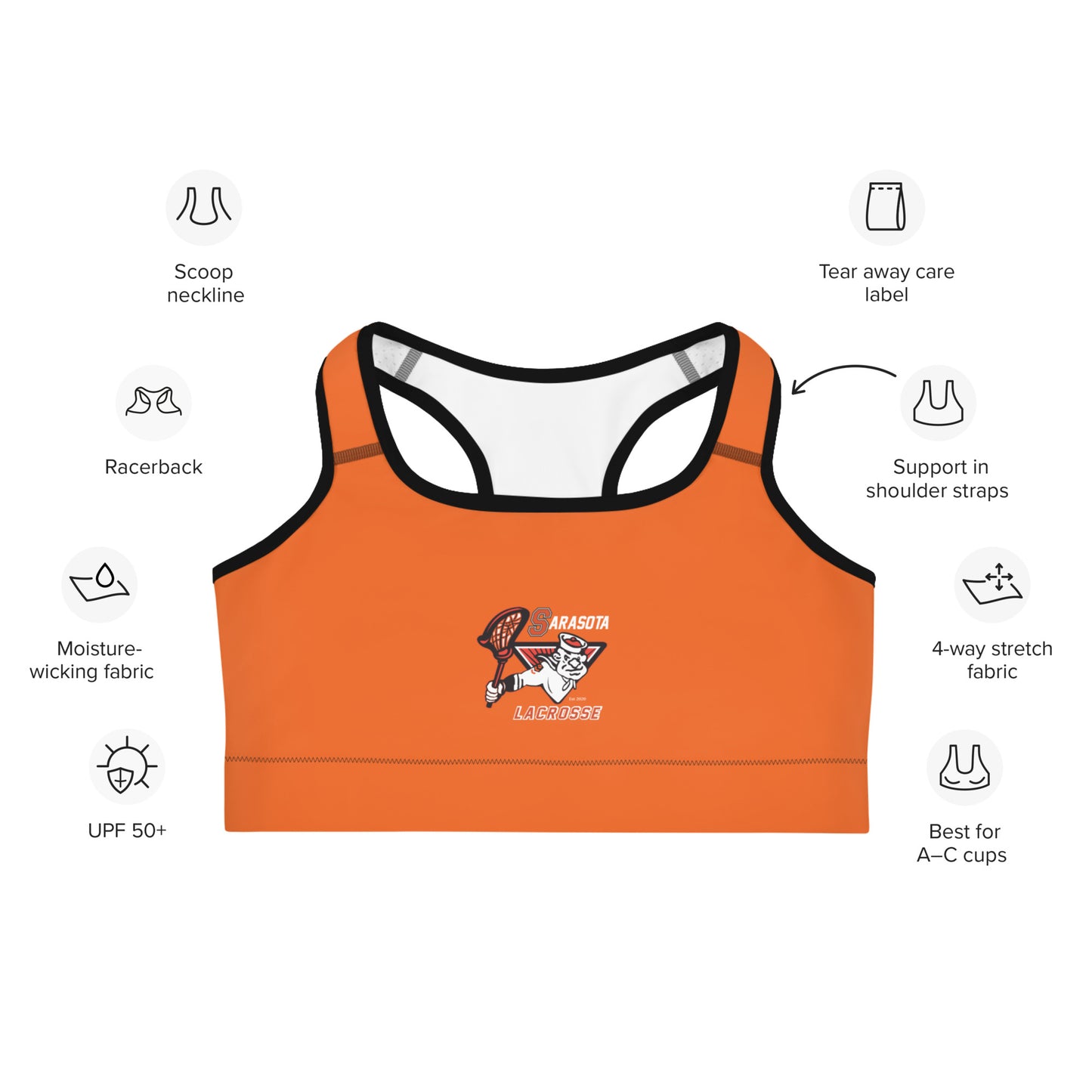 Women's Sailors Lax Sports Bra