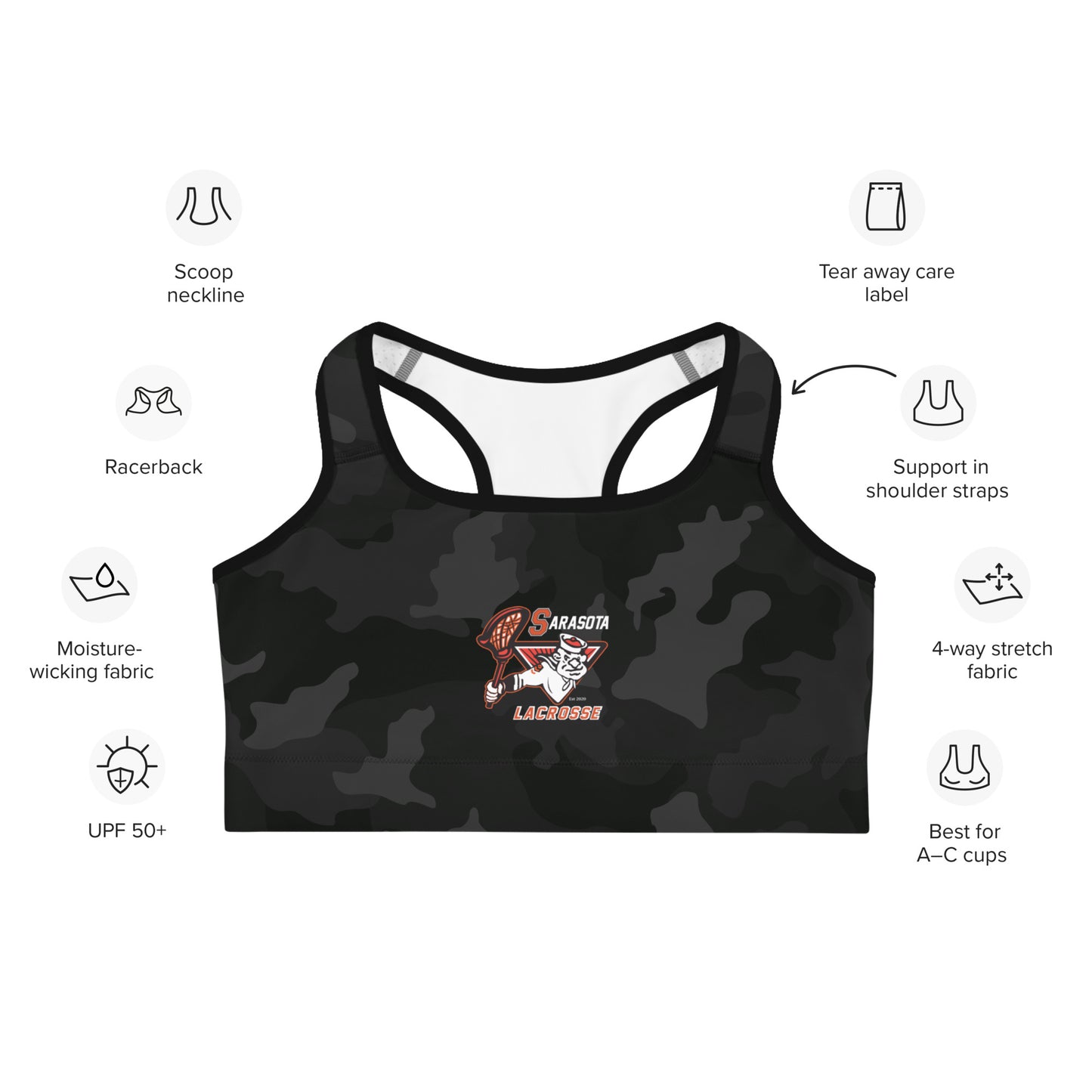 Women's Sailors Lax Sports Bra