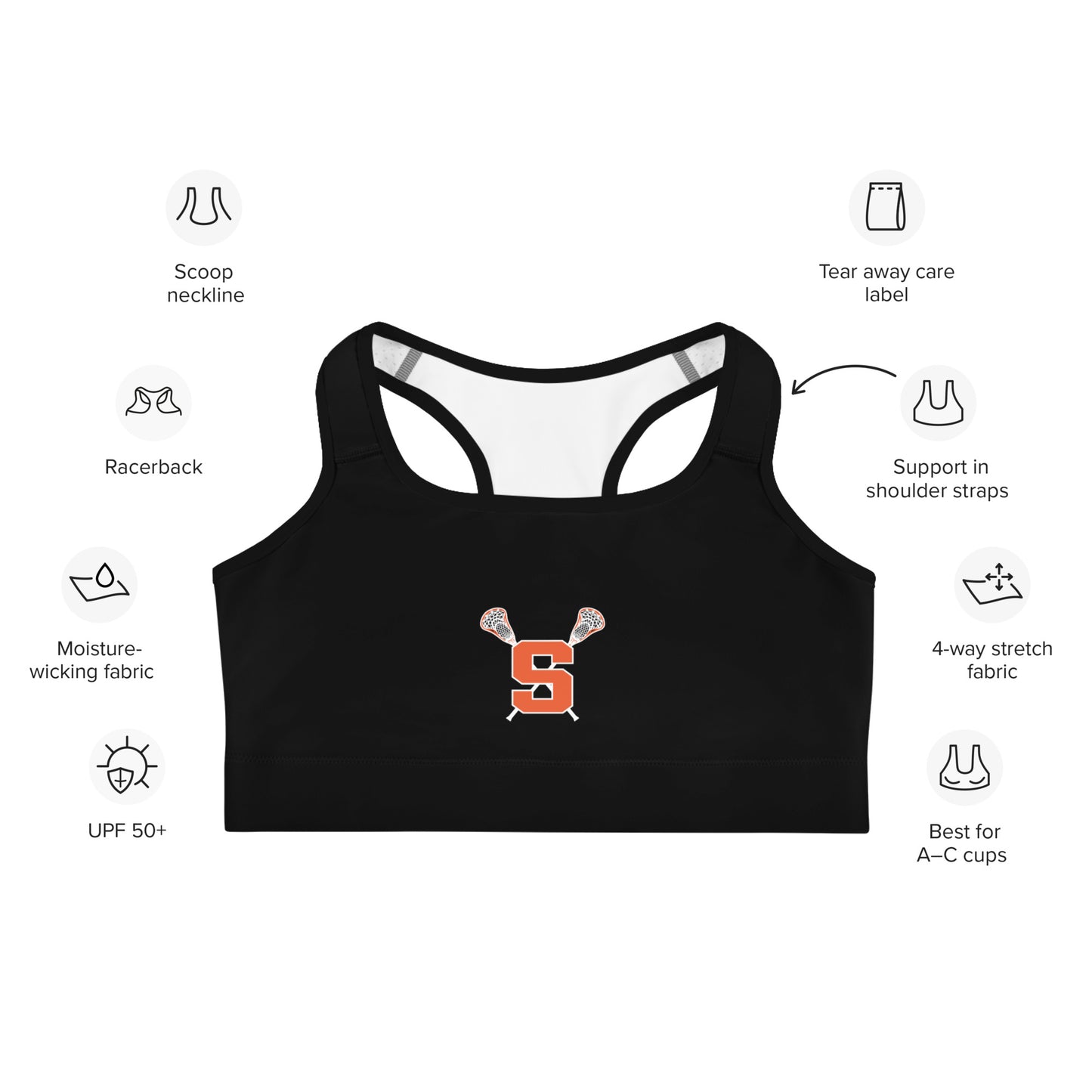 Women's Sailors Lax Sports Bra