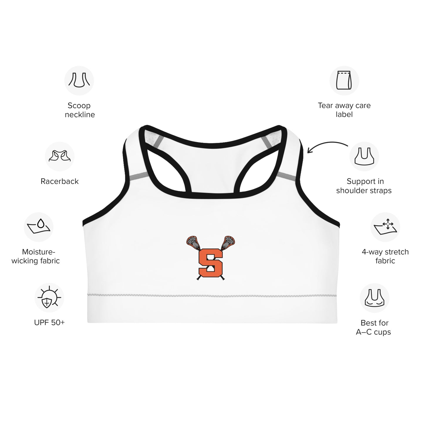 Women's Sailors Lax Sports Bra