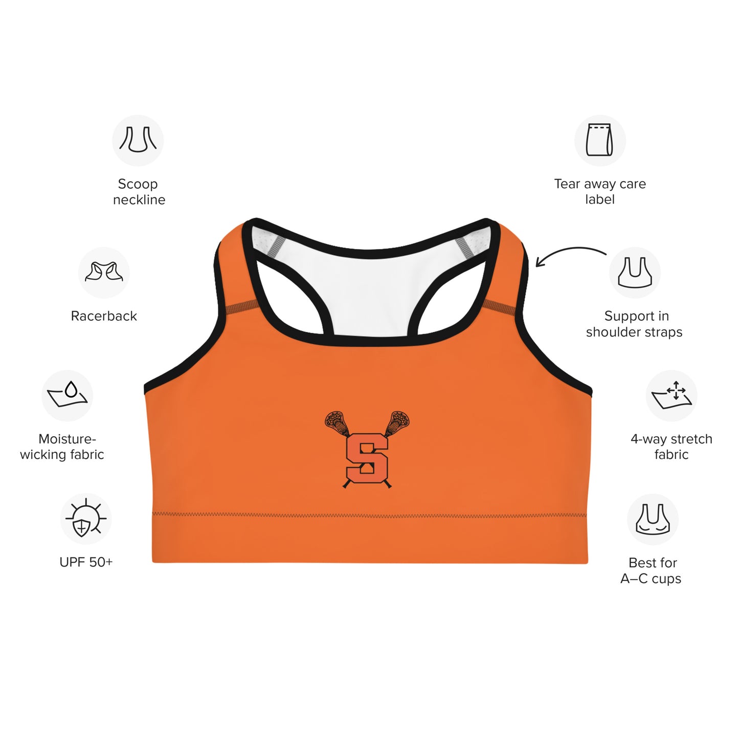 Women's Sailors Lax Sports Bra