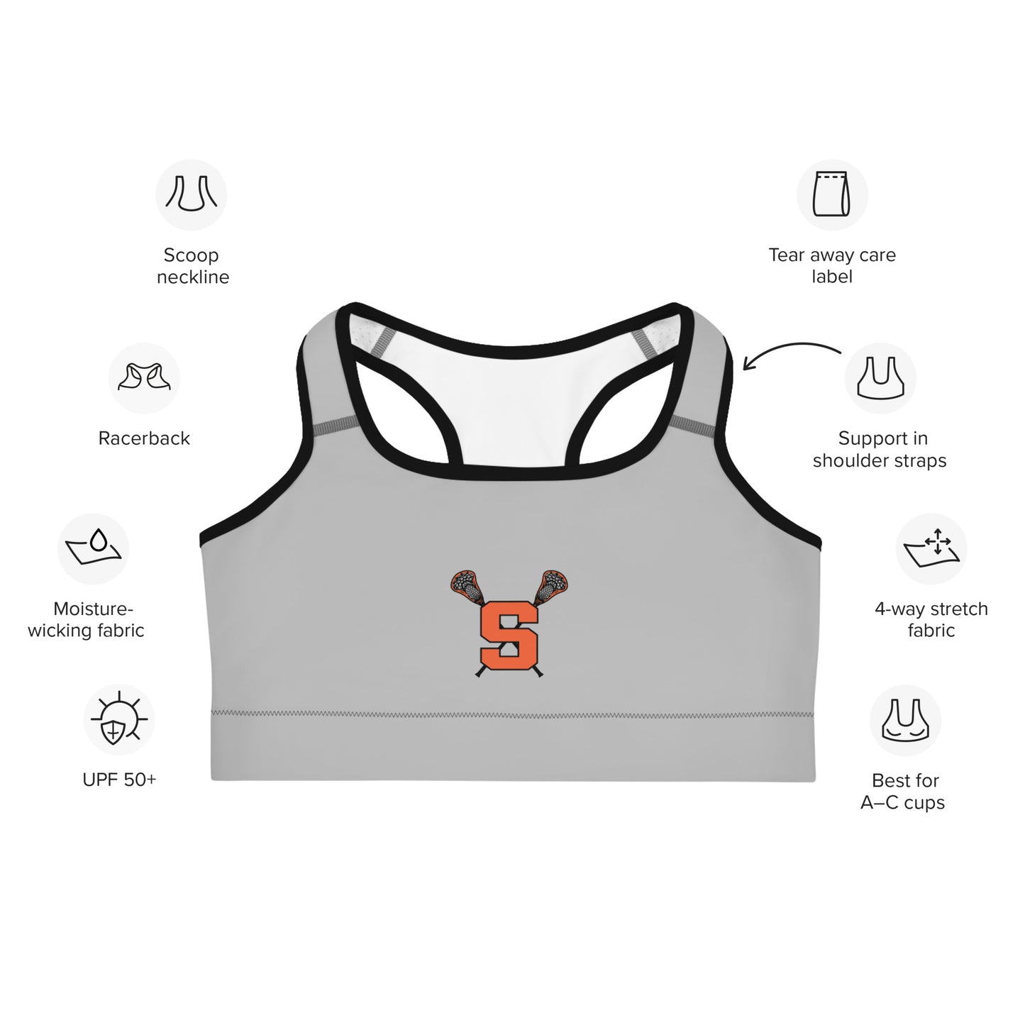 Women's Sailors Lax Sports Bra