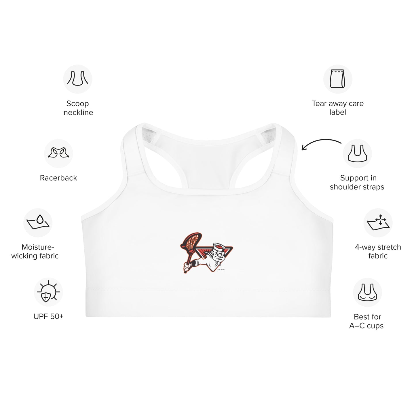 Women's Sailors Lax Sports Bra