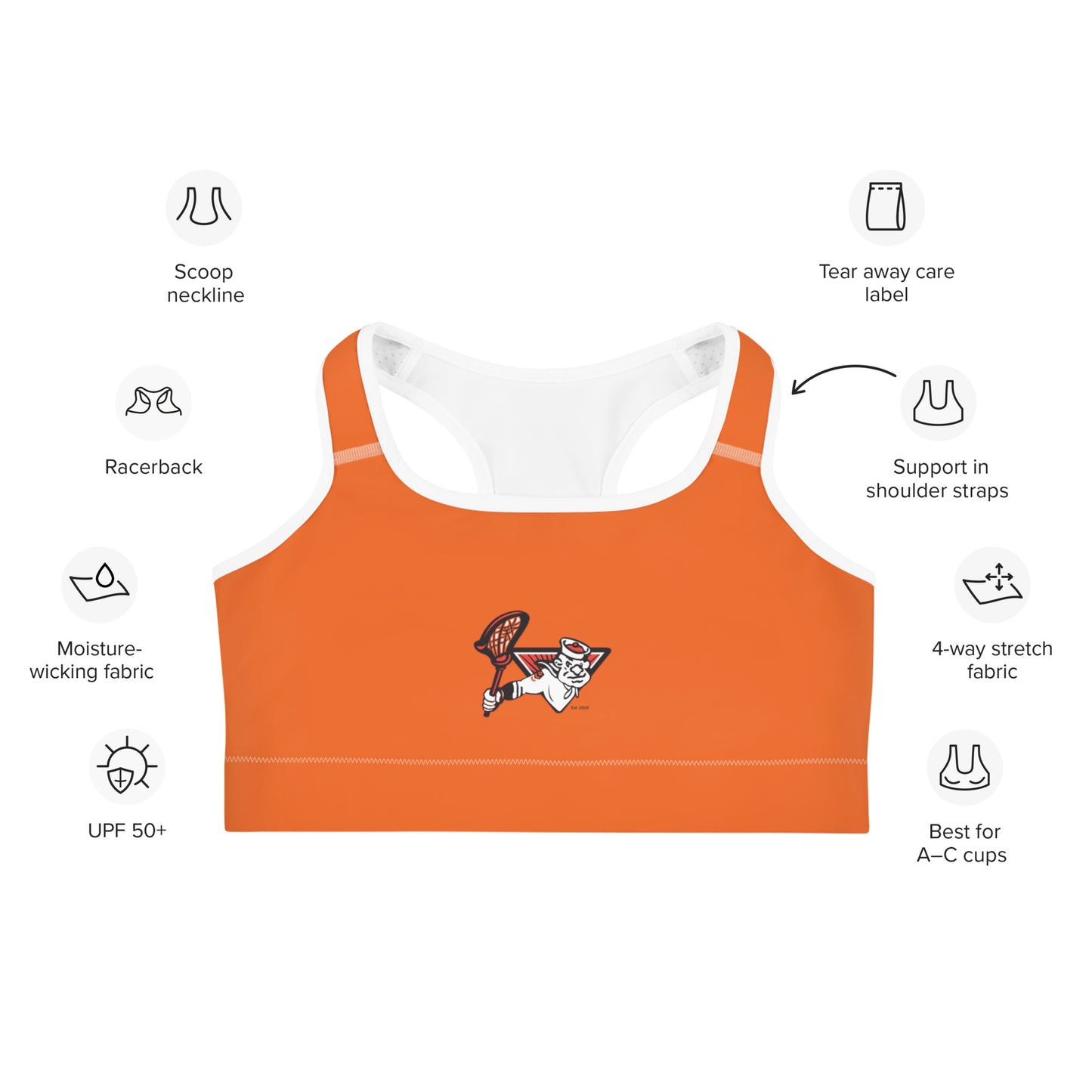 Women's Sailors Lax Sports Bra