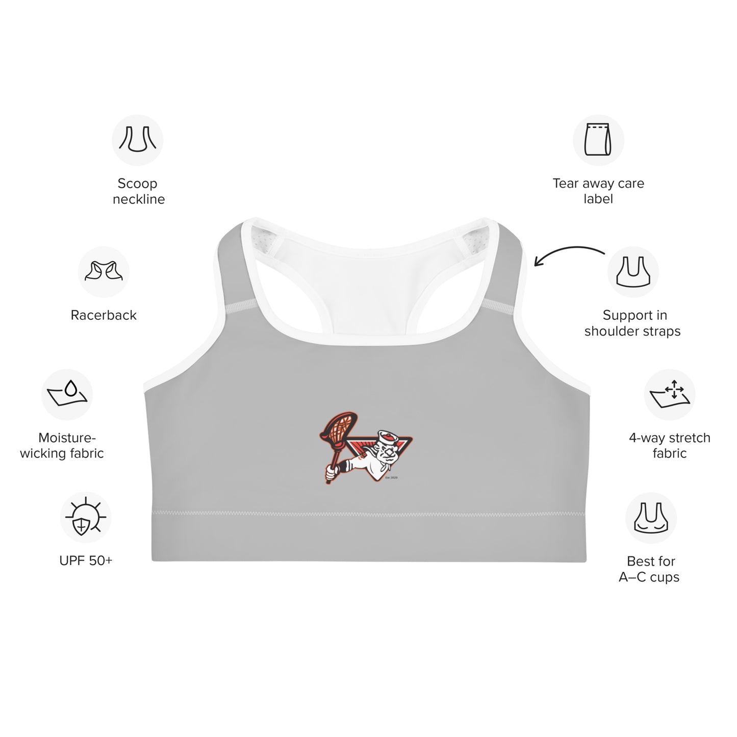 Women's Sailors Lax Sports Bra
